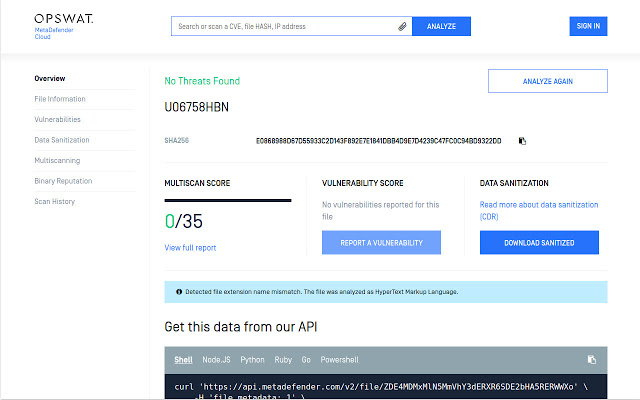 open source, OPSWAT File Security for Chrome